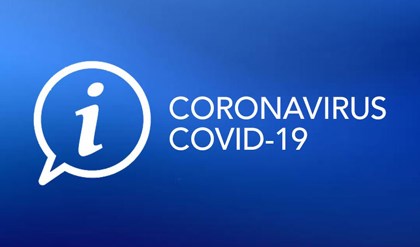 Coronavirus logo bleu
