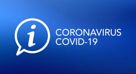 Coronavirus logo bleu